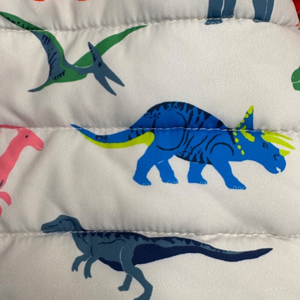 BABY BODEN Dinosaur Puffer Jacket Boys 12-18 Mos Sherpa Lined Anorak Coat Dino - Picture 4 of 6